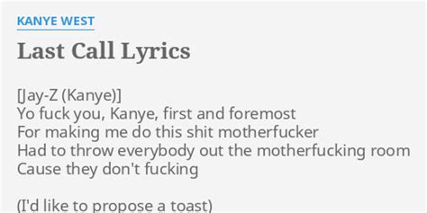 Kanye West – Last Call Lyrics 